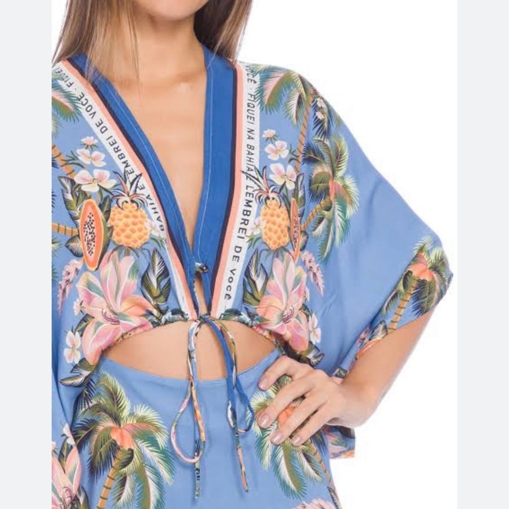 Farm Rio blue Floral dress